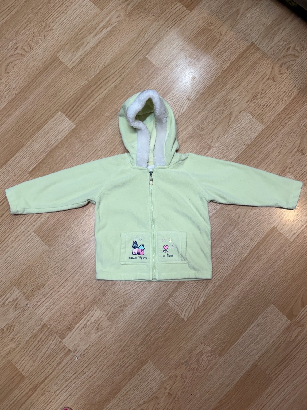 Second Step Infant 24M Green Hooded Sherpa Lined Fleece Zip Jacket Cozy Toddler